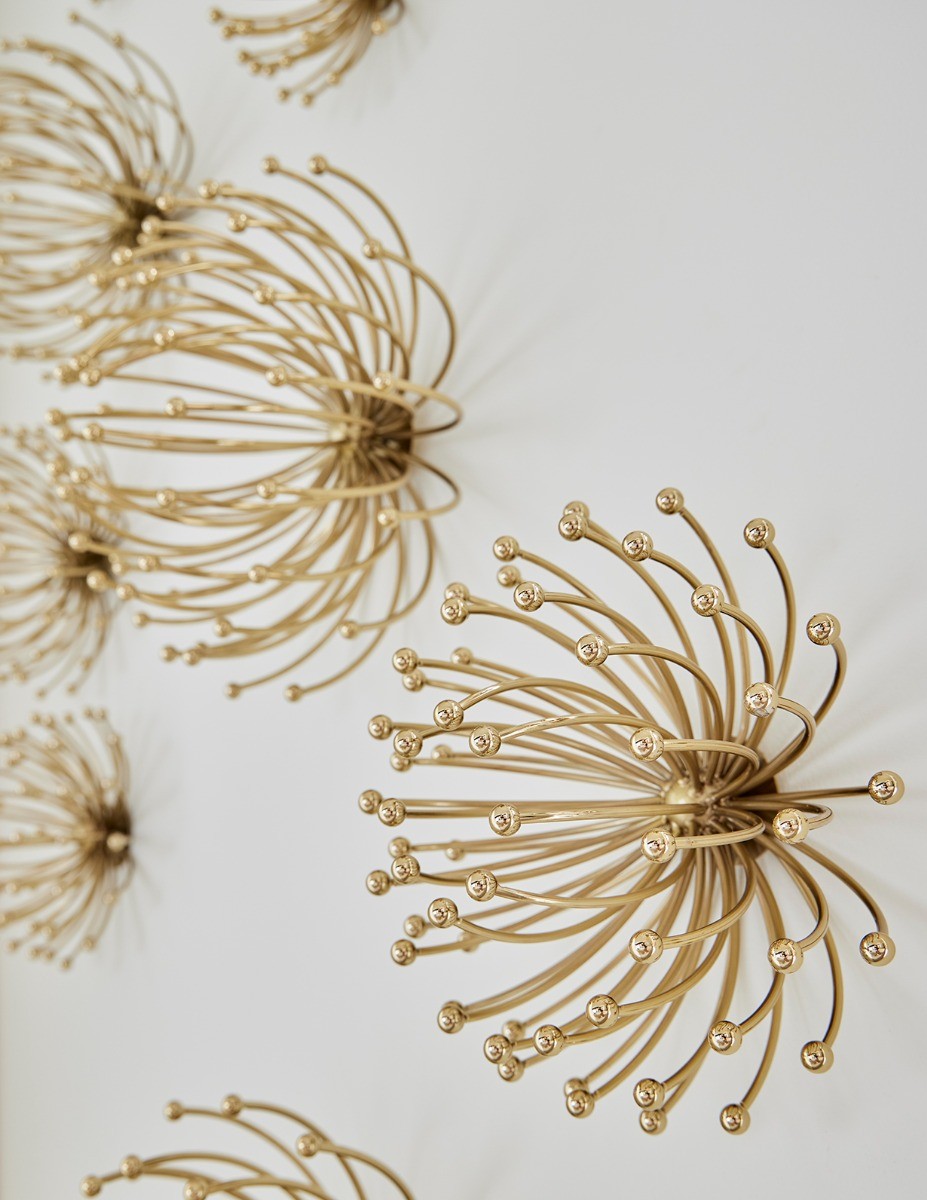 Aga Gold Metal Wall Decor – Set of 3