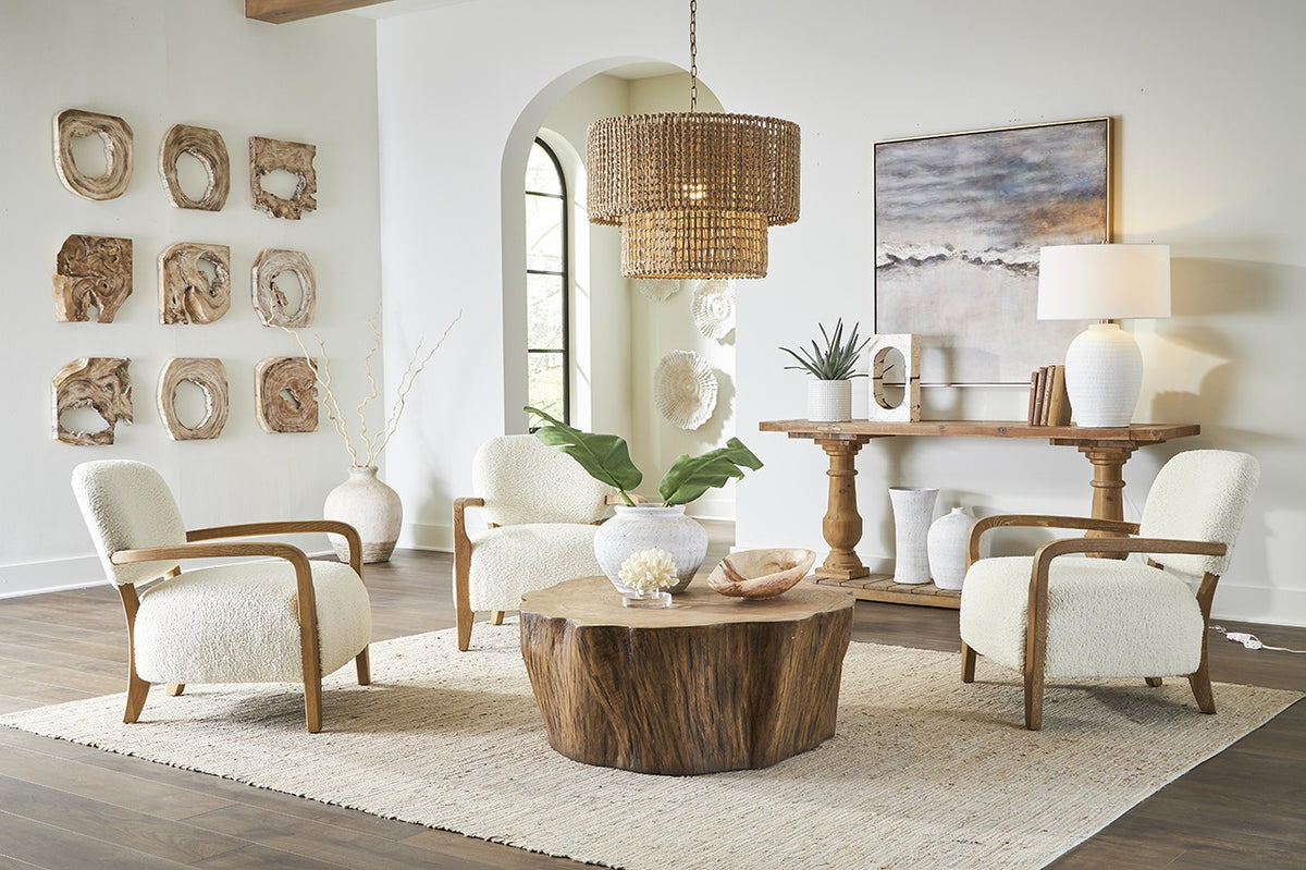 Nouveau White Coral Stone Indoor-Outdoor Sculpture