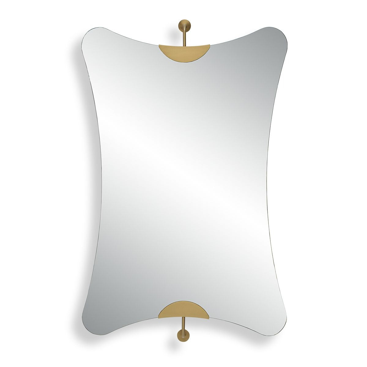 Ahead of the Curve Mirror – Brass, Medium