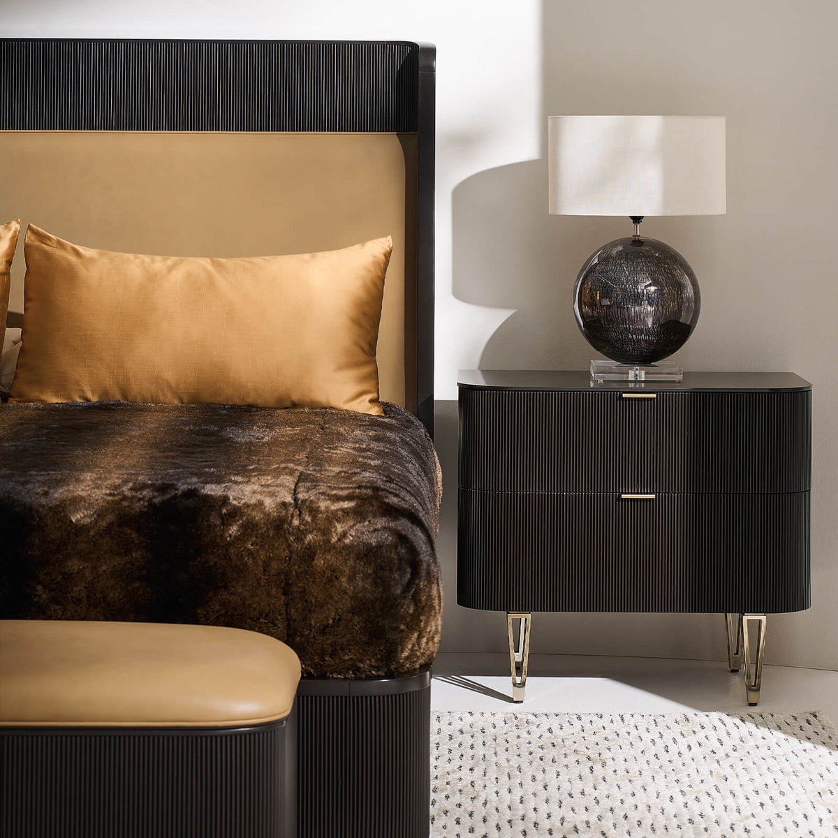 Large True Love Bedside Table – Dark Chocolate