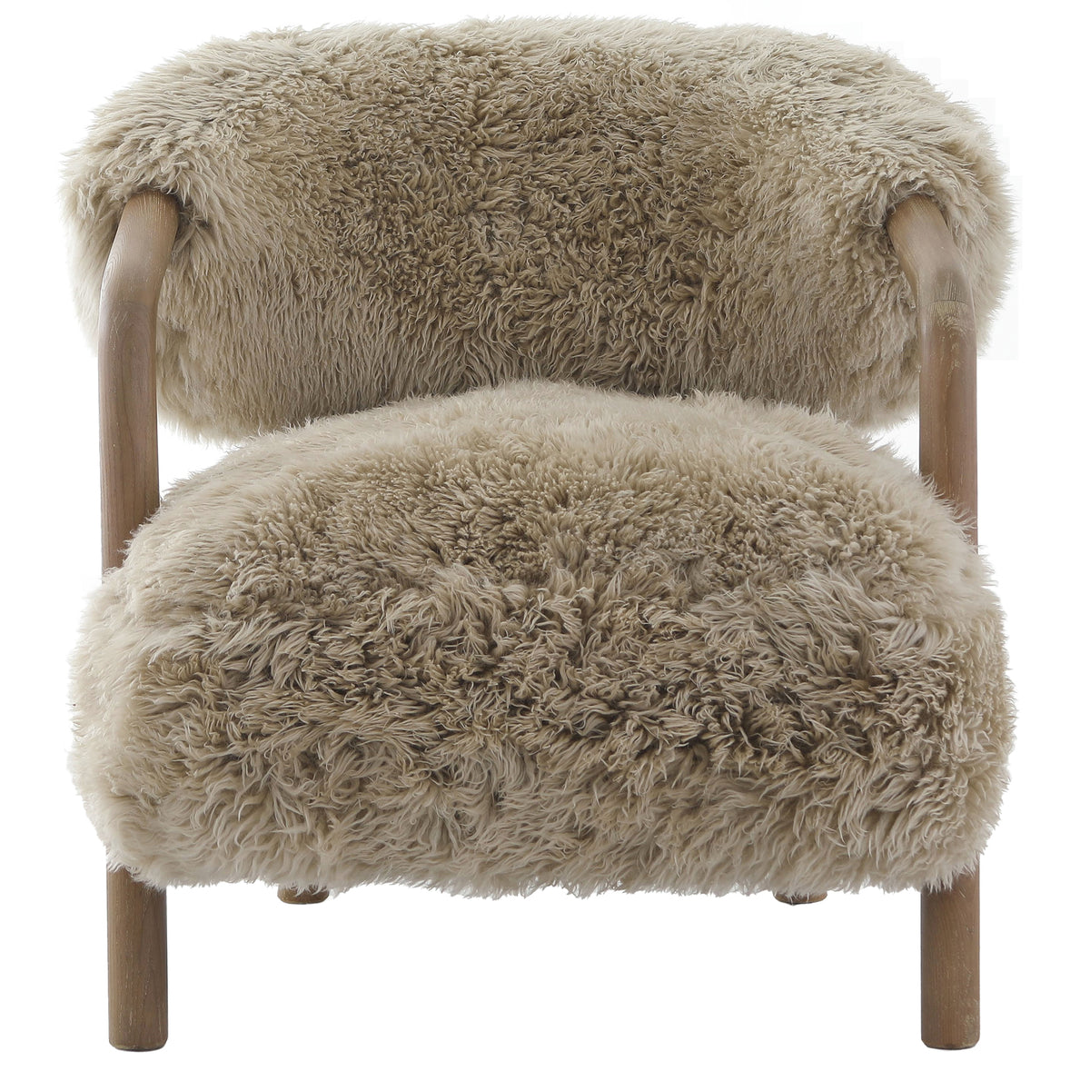 Cotswold Lion Accent Chair – Real Sheepskin