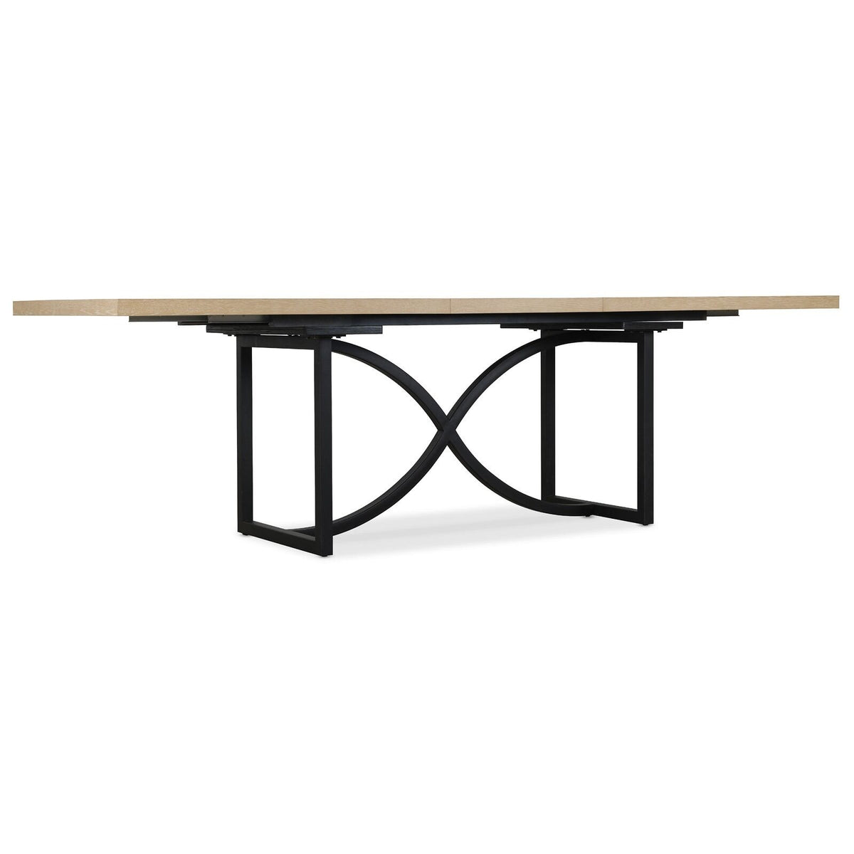 Tranquillity Extending Dining Table with Metal Base – 204–260 cm
