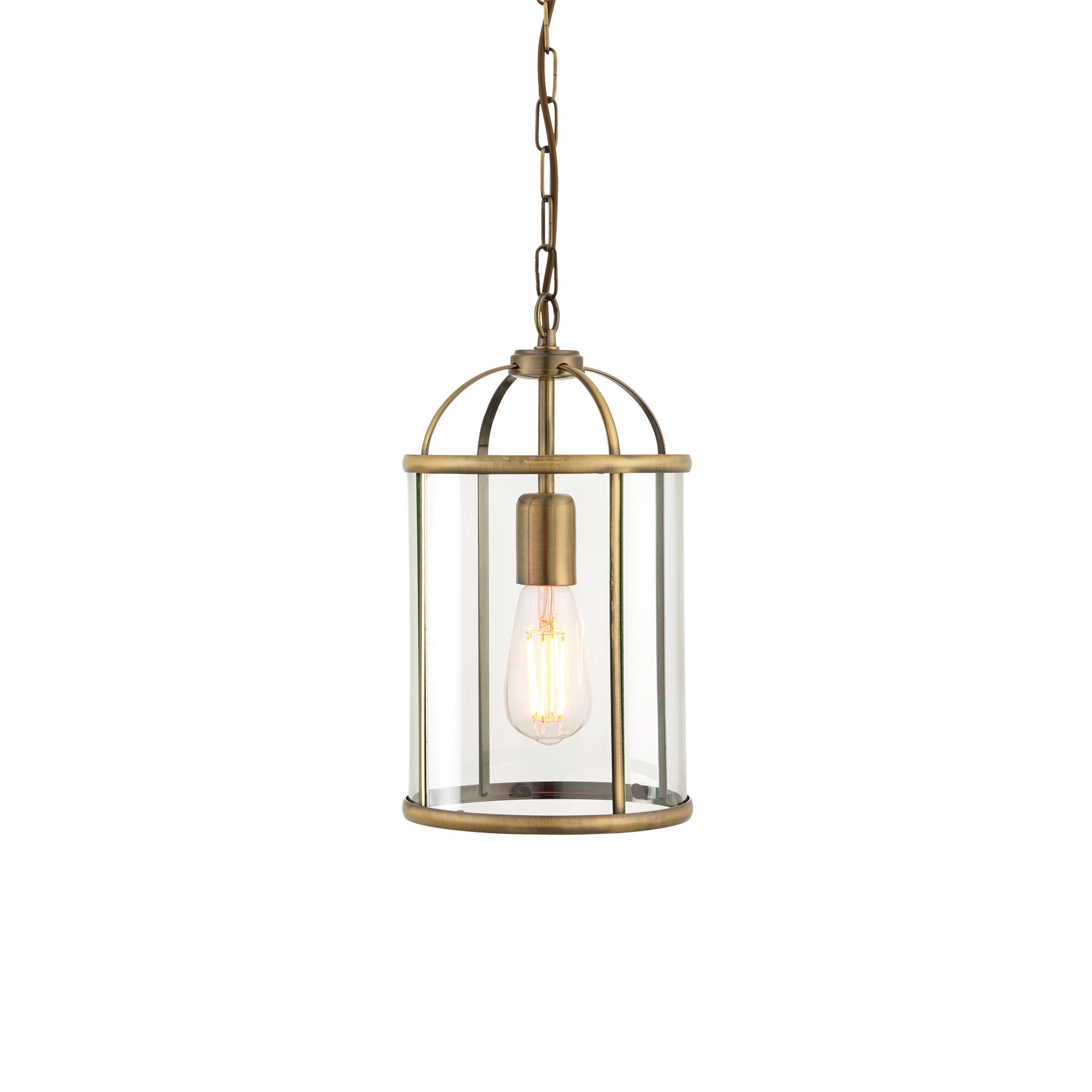 Lambeth Pendant Light Antique Brass