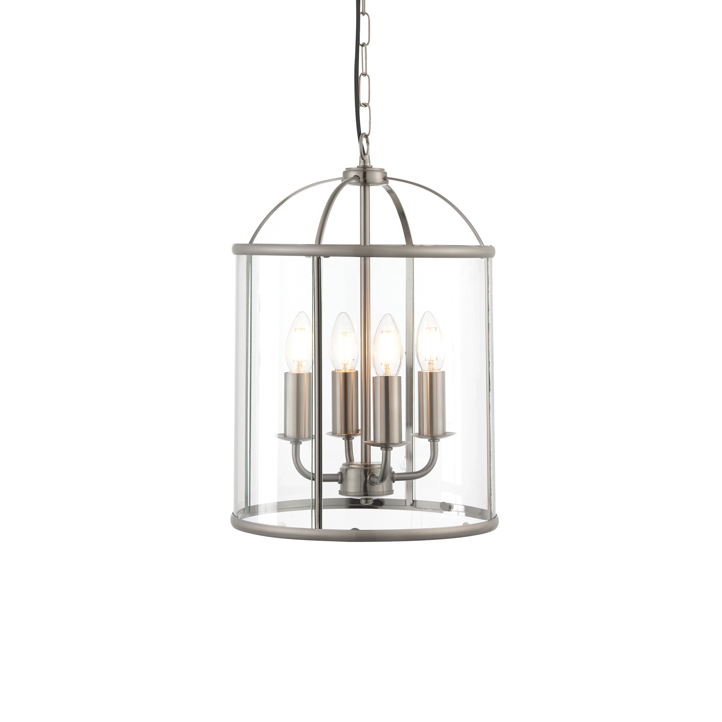Lambeth 4 Pendant Light Satin Nickel