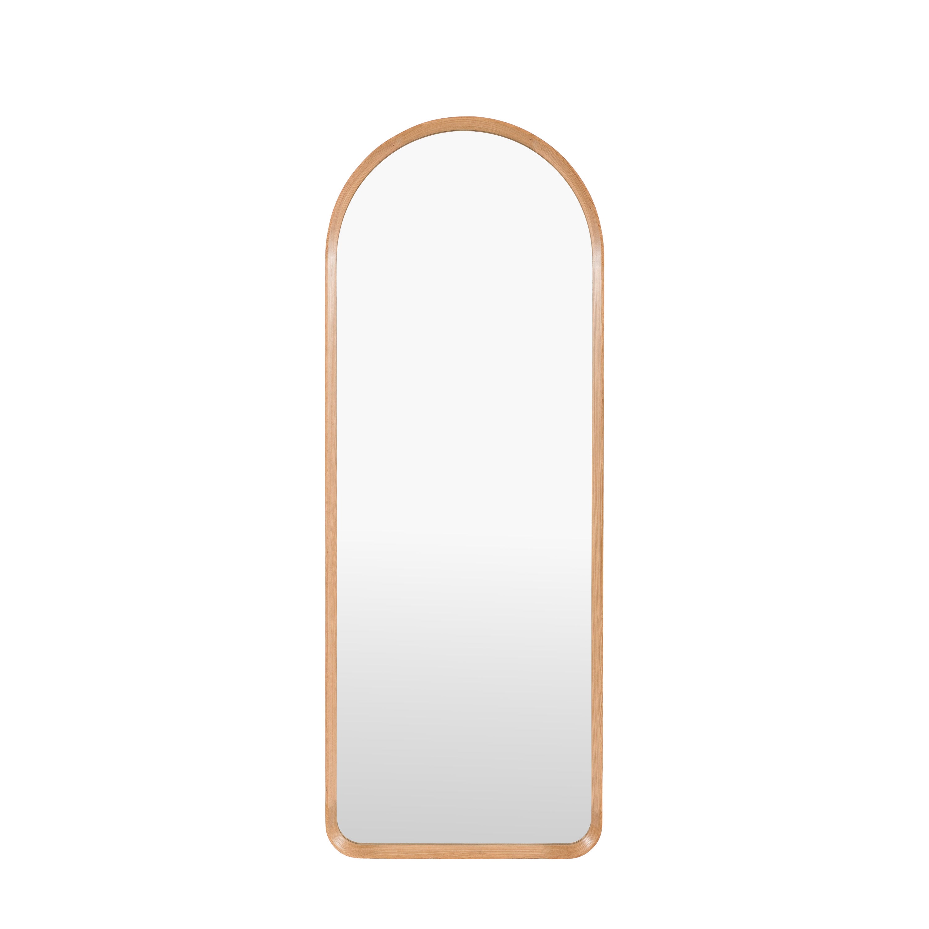 Helsinki Arch Leaner Mirror Oak 600x60x1600mm