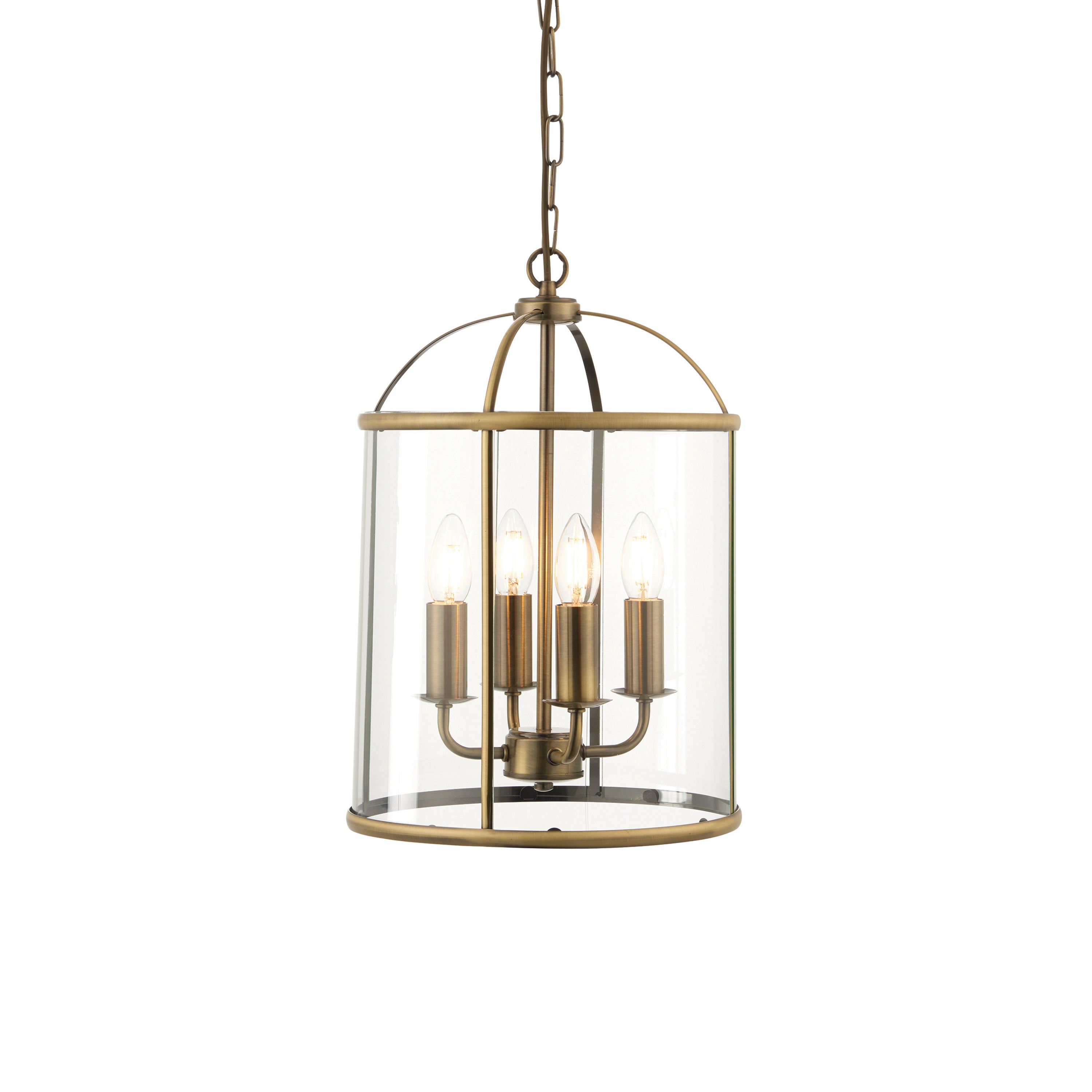 Lambeth 4 Pendant Light Antique Brass