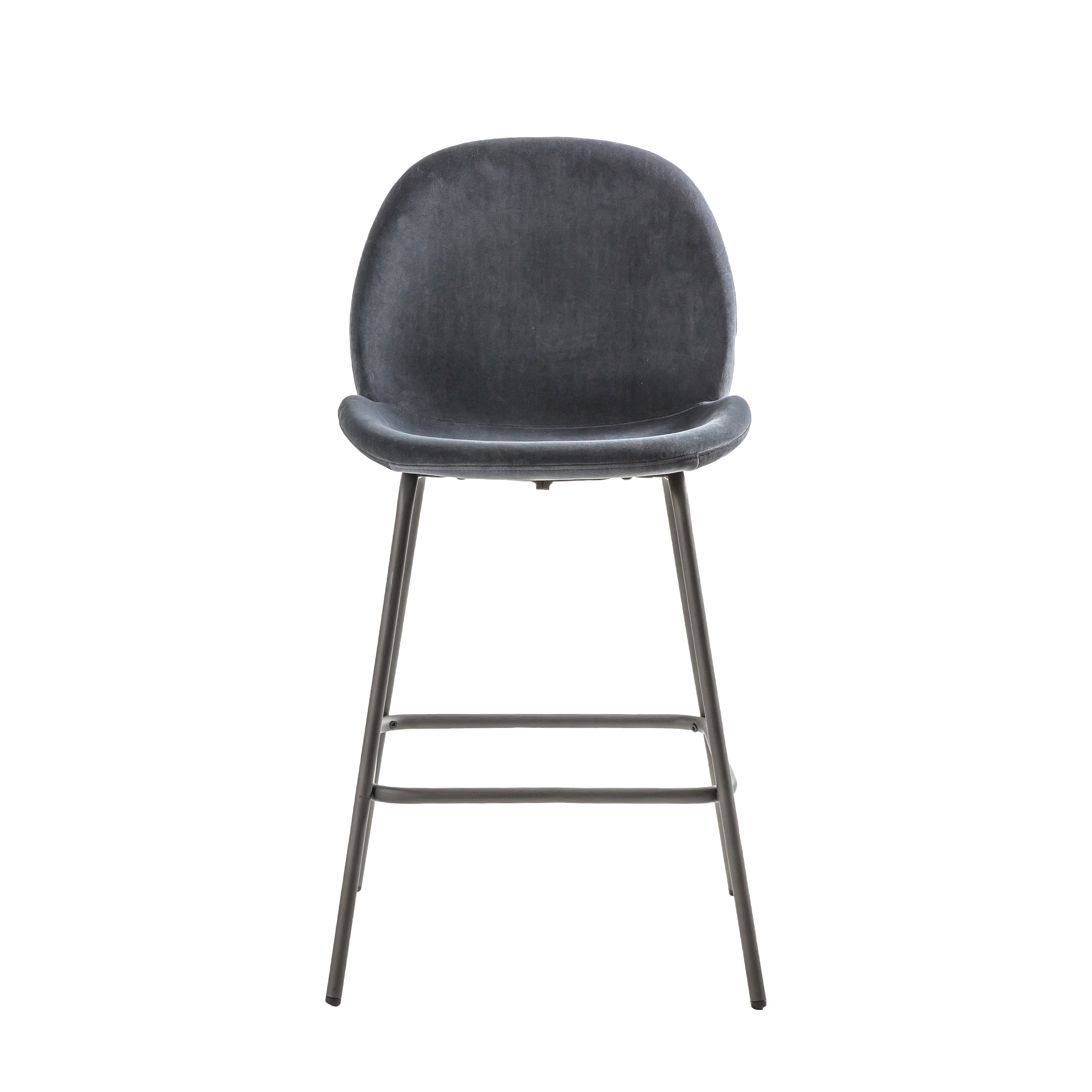 Flanagan Stool Grey Velvet (2pk)