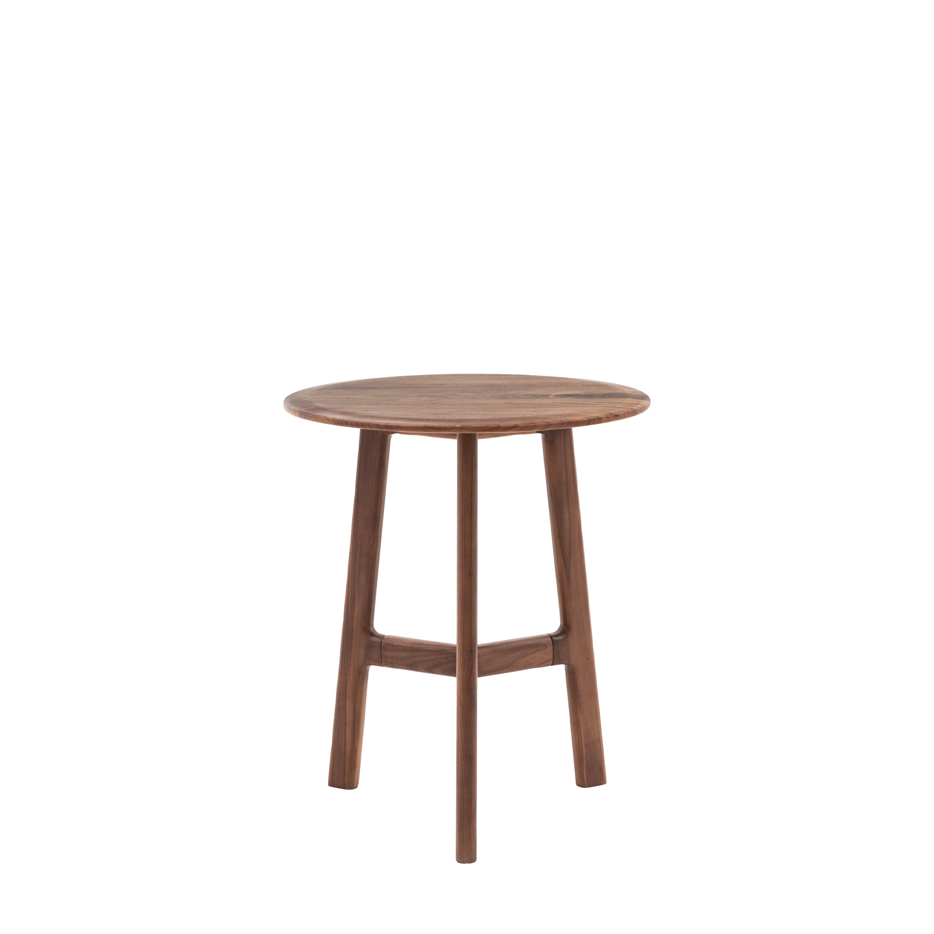 Madrid Round Side Table Walnut 500x500x575mm