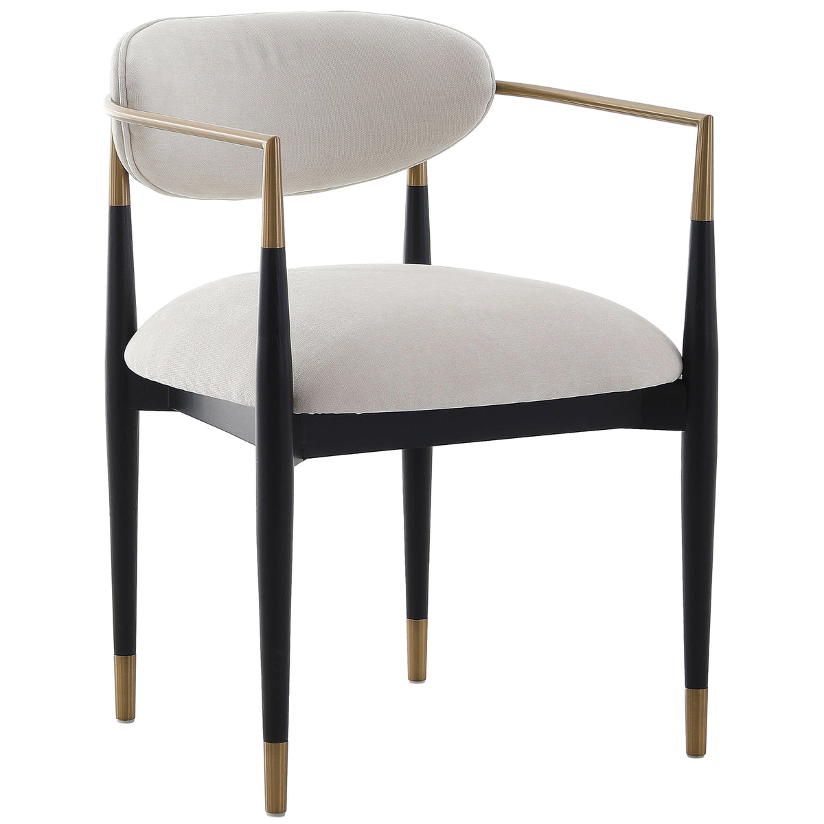 Soho Dining Chair – Ebony and Brass