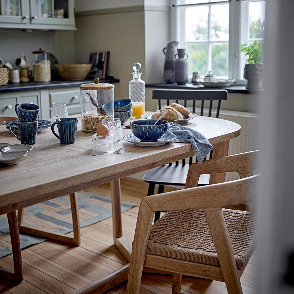 Serrone Oval Dining Table - Natural Rubberwood