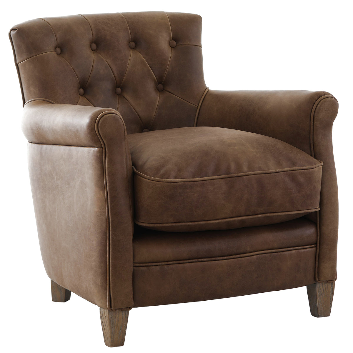 Oxford Club Chair – Chocolate Leather
