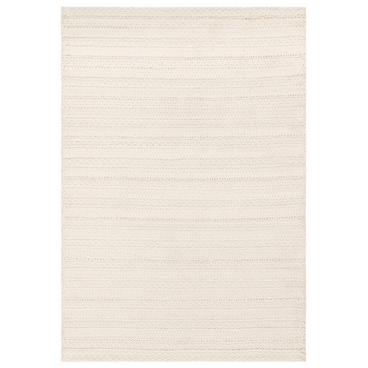 Grayson Cream flatweave rug shown on a white background