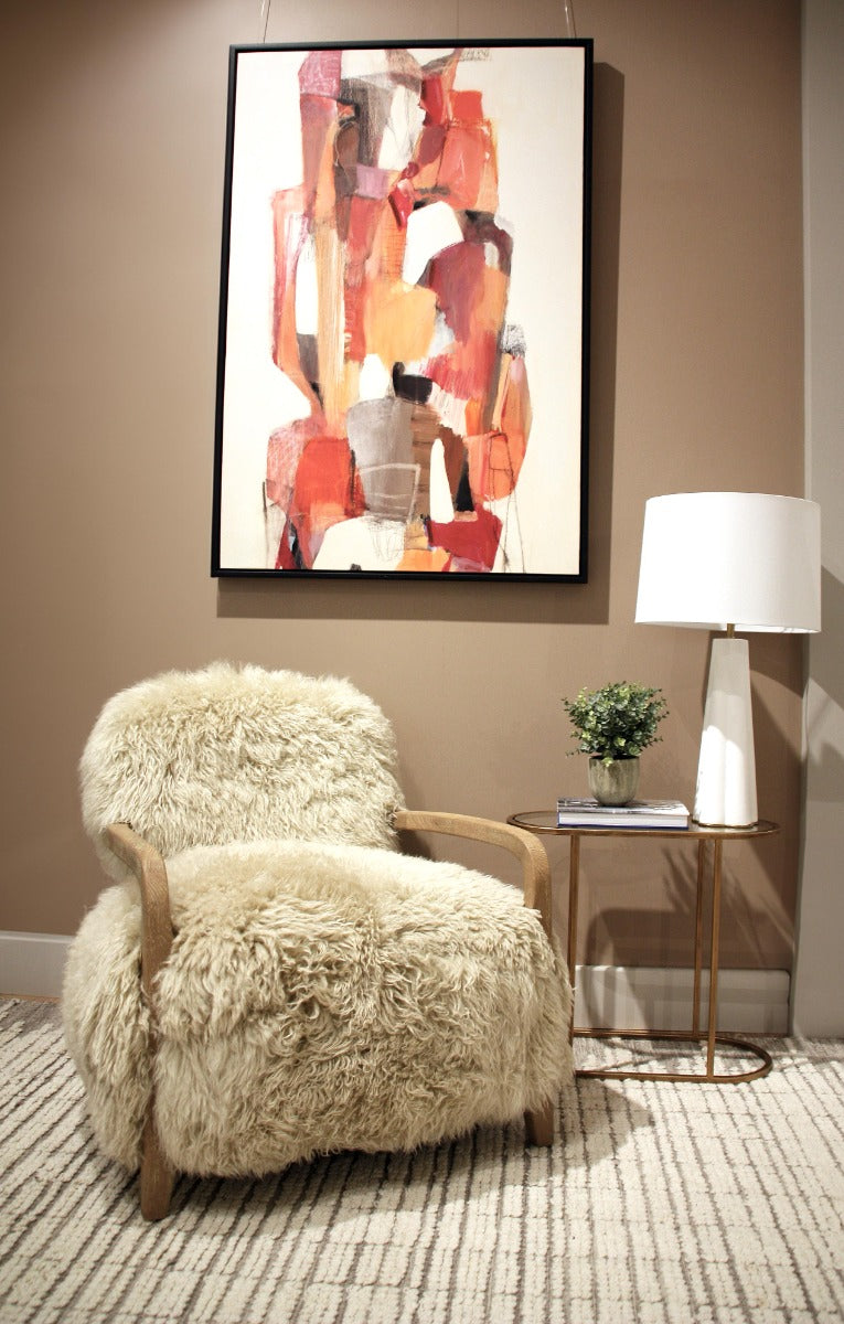 Baaarb Real Sheepskin Accent Chair