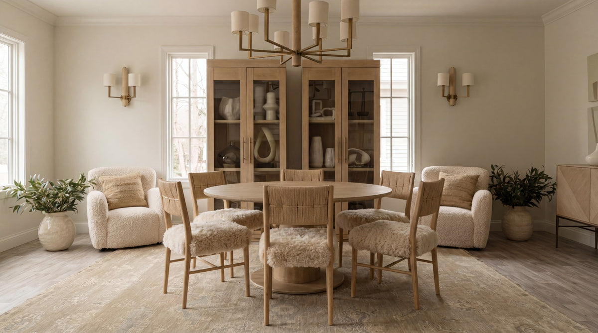Bourton Dining Chair – Faux Mongolian Fur