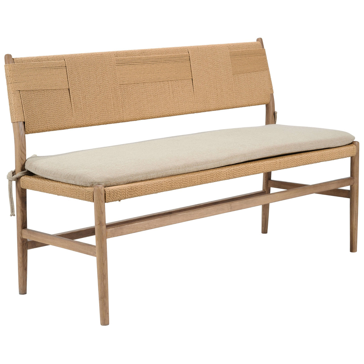 Radford Dining Bench with Fabric Seat Cushion