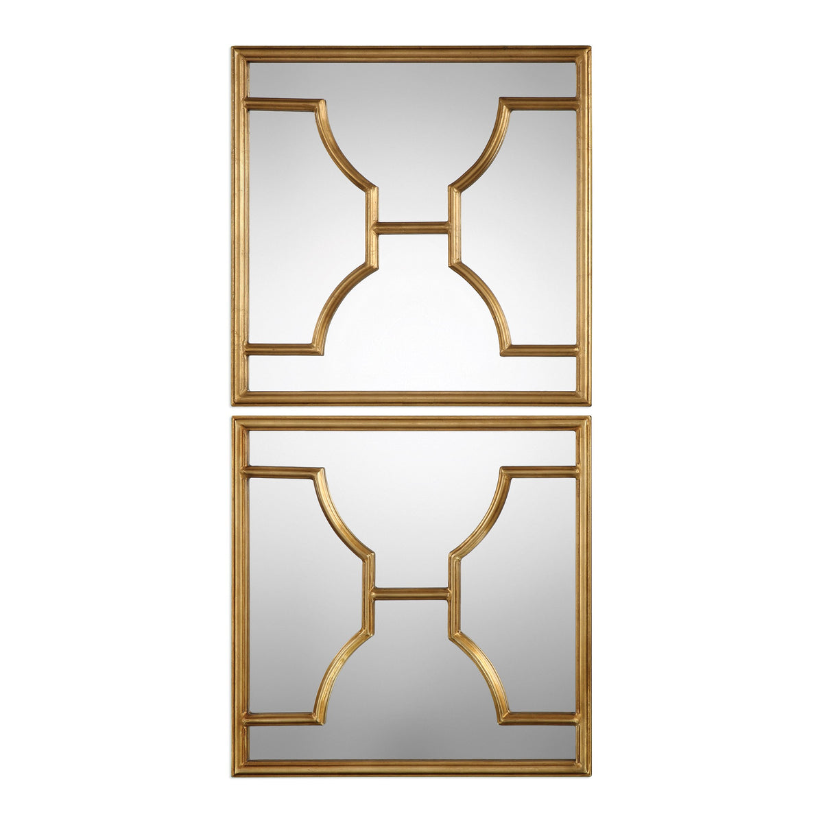 Misa Square Mirrors in Gold – Set of 2