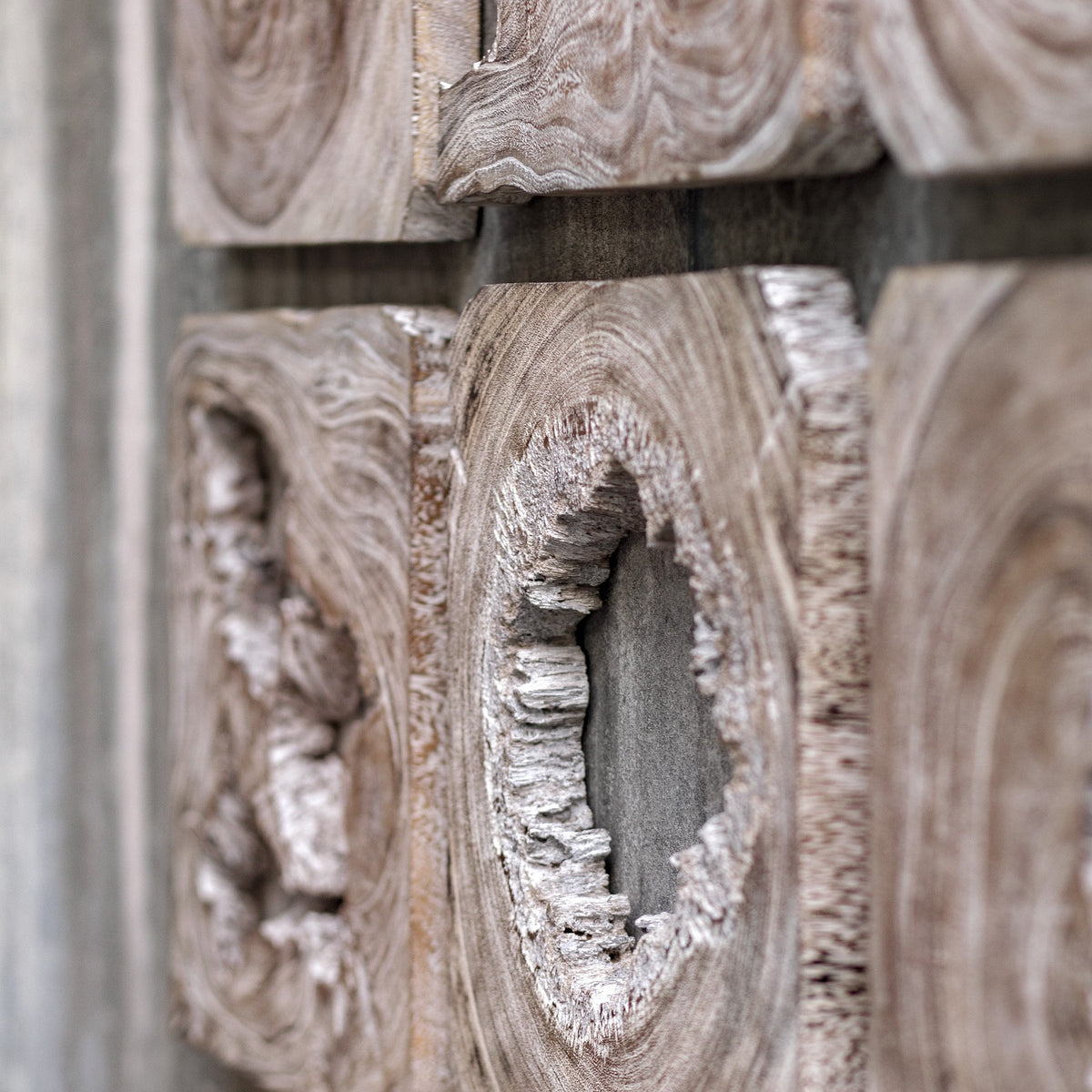 Bahati Whitewashed Wood Wall Art – Set of 9