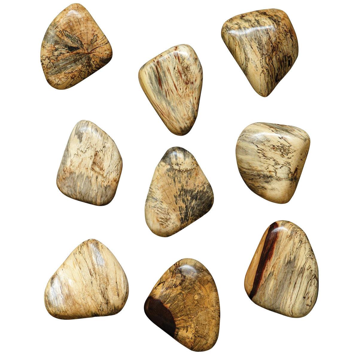 Pebbles Blonde Wood Wall Décor – Set of 9