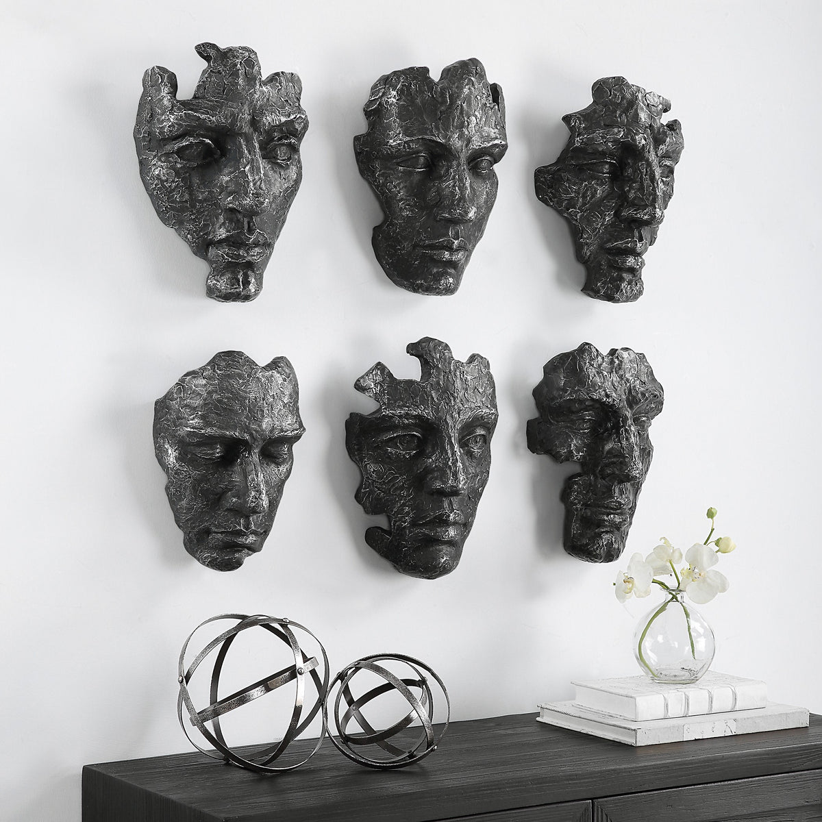 Self-Portrait Metallic Wall Décor – Set of 6