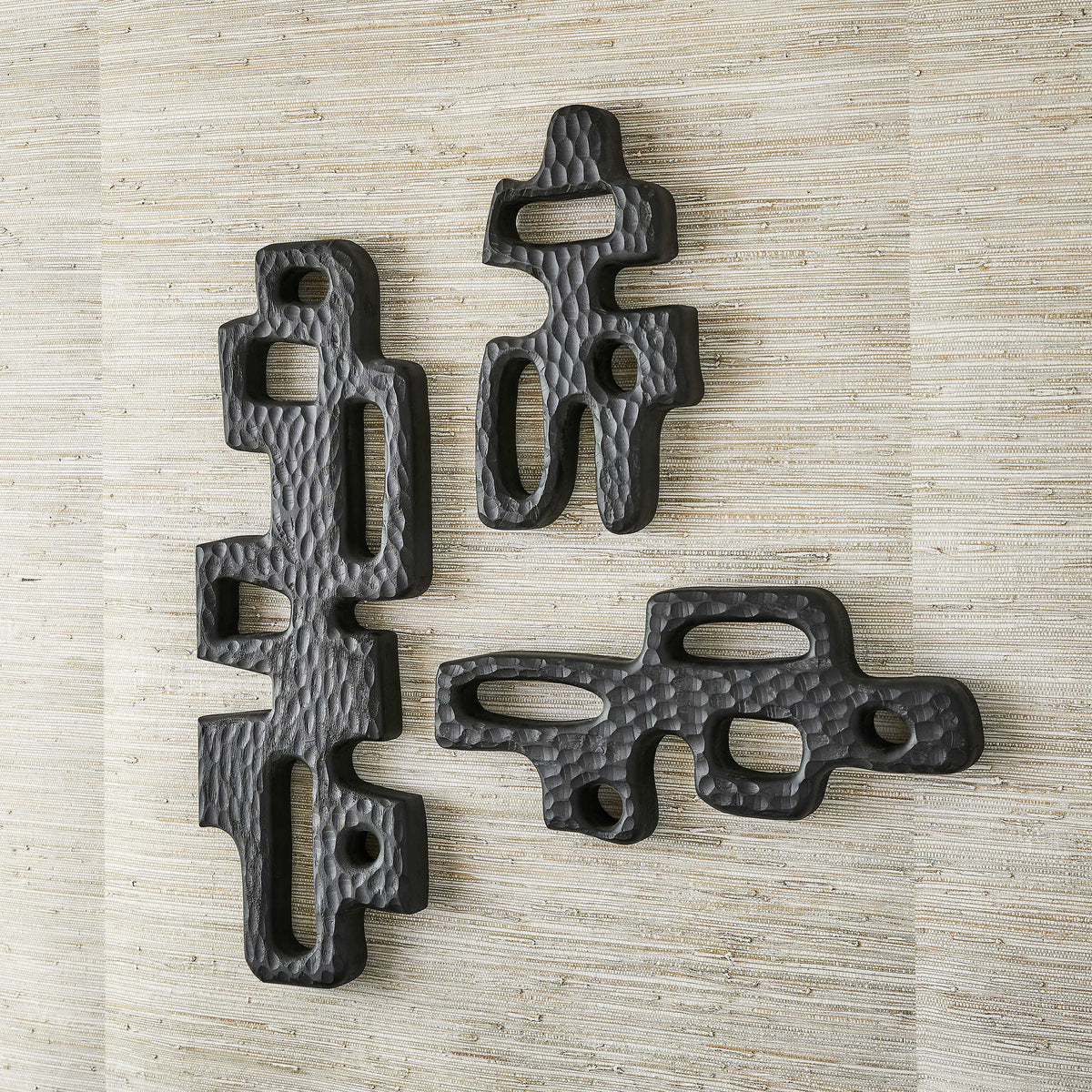 Chiseled Silhouette Wall Sculptures – Set of 2