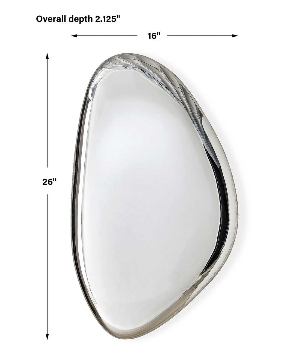 Jelly Bean Wall Sculpture – Medium Silver
