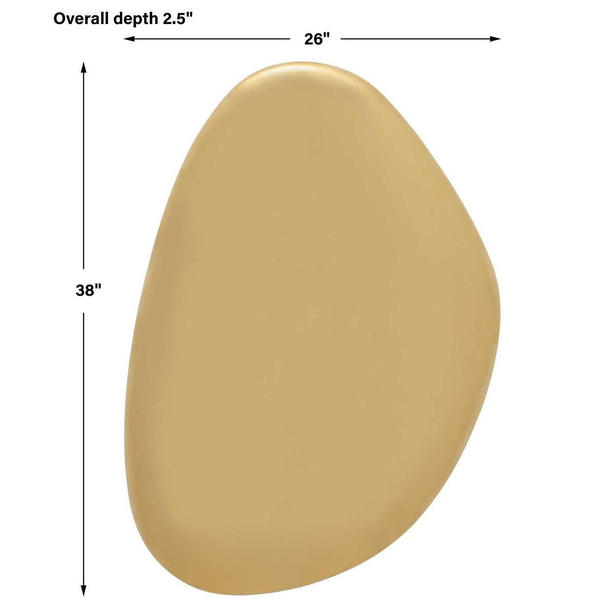 Jelly Bean Wall Sculpture – Small Gold