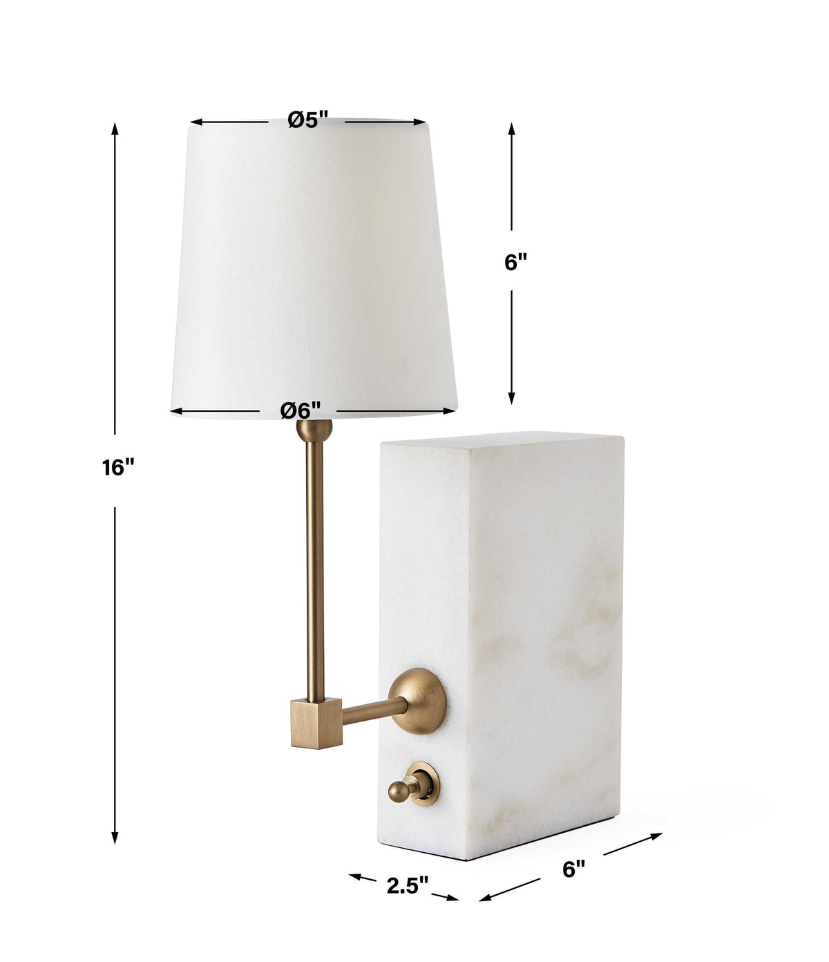 On a Shelf Mini Lamp – White Marble