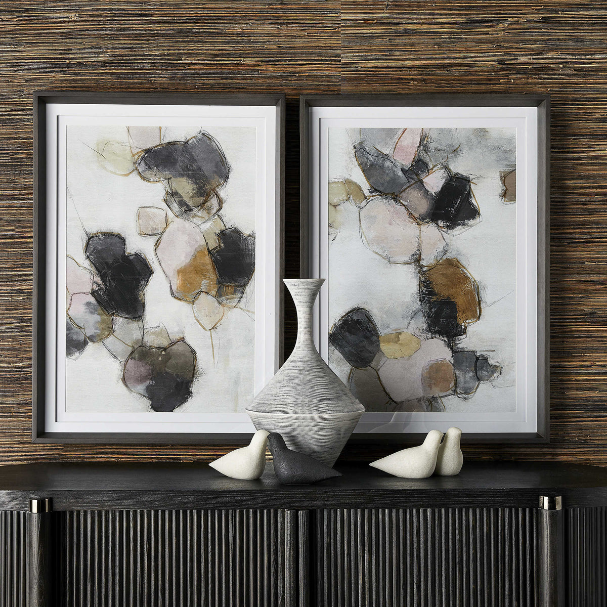 Plunging Pastels Framed Prints – Set of 2