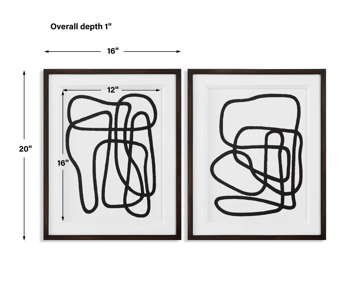 Entangle Framed Prints – Set of 2