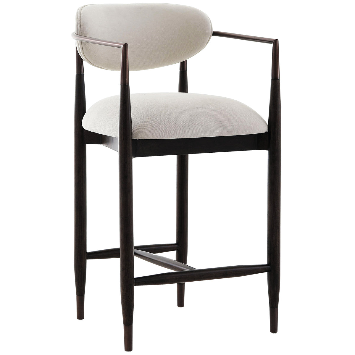 Soho Counter Stool – Walnut and Bronze