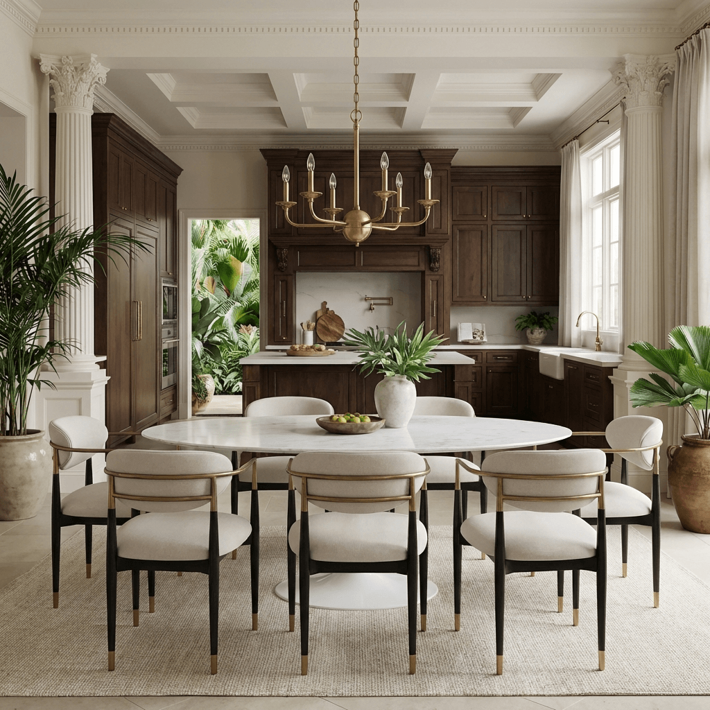 Soho Dining Chair – Ebony and Brass