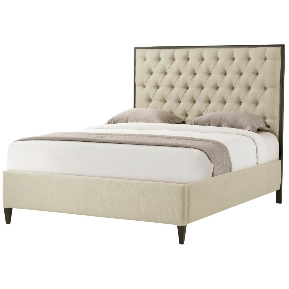 Talbot Bed Frame – UK King, Cream Kendal Linen