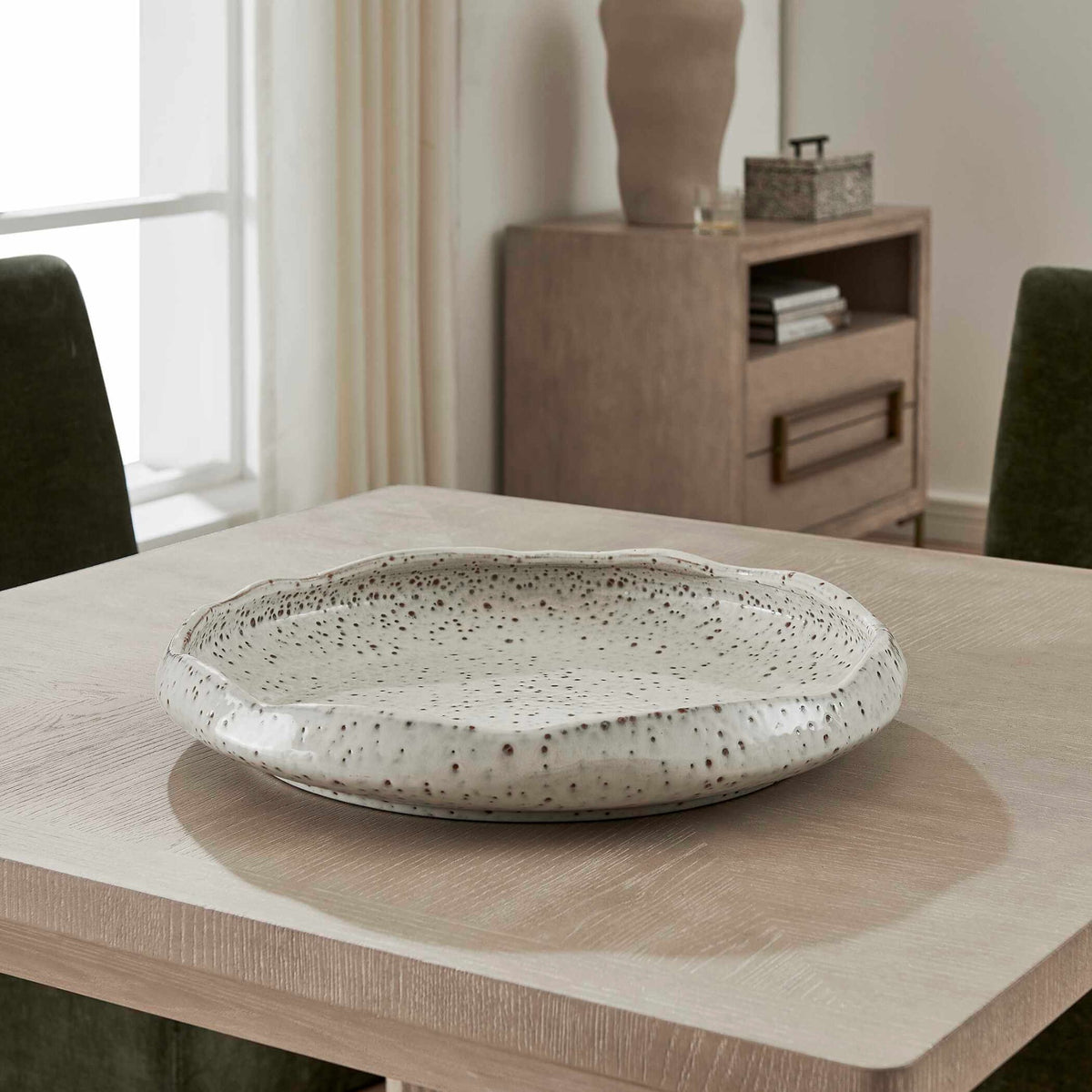 Stardust Ripple Indoor-Outdoor Bowl – White