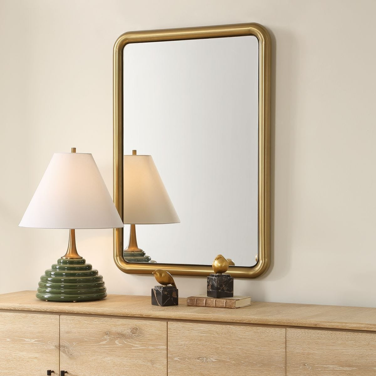 Atkinson Modern Mirror – Brass