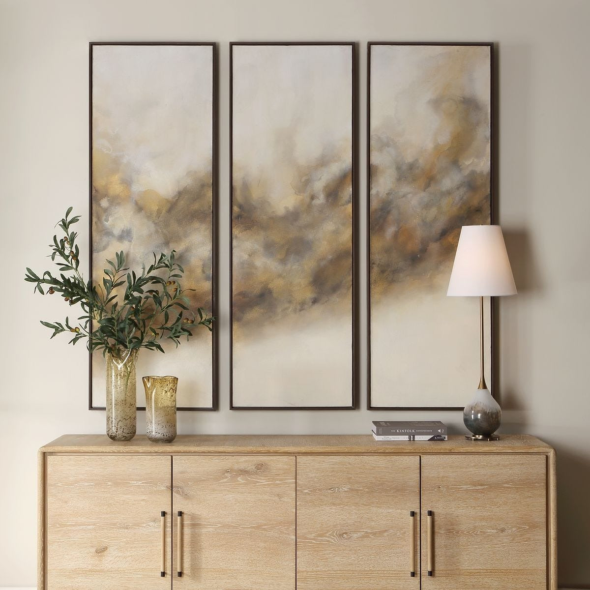 Smoke Break Hand Painted Modern Art – Set of 3