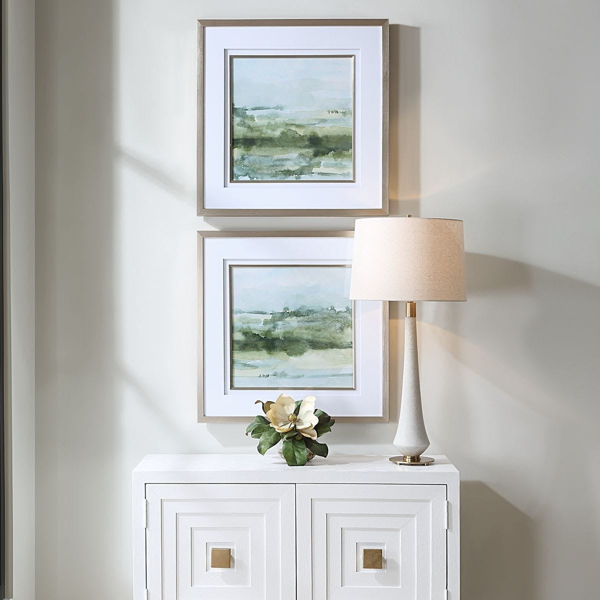 Soft Sage Framed Prints – Set of 2