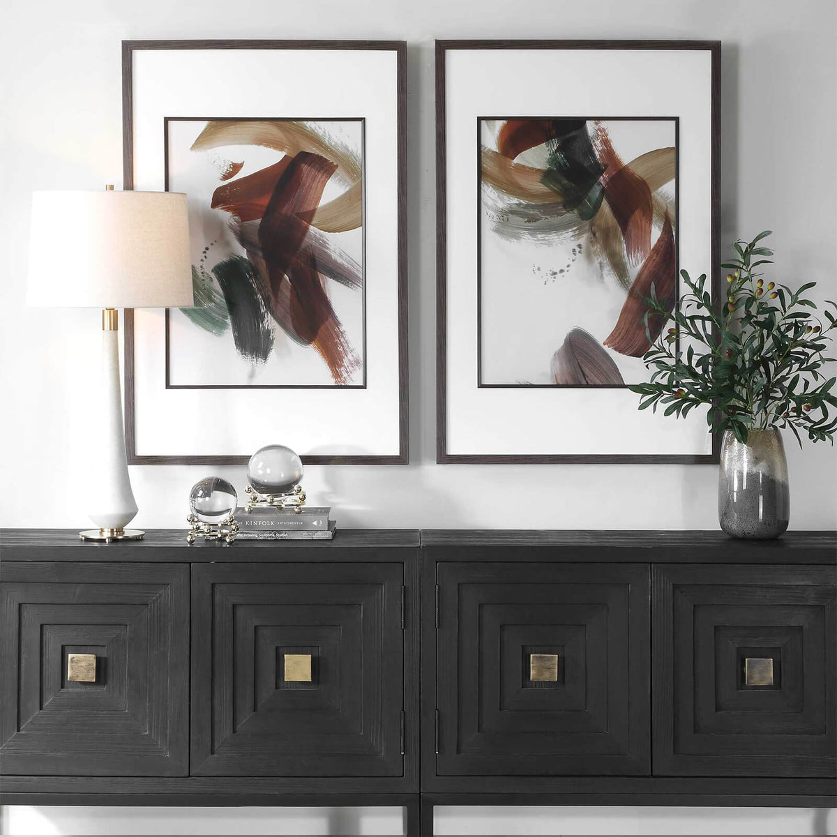 Velocity Framed Abstract Prints – Set of 2