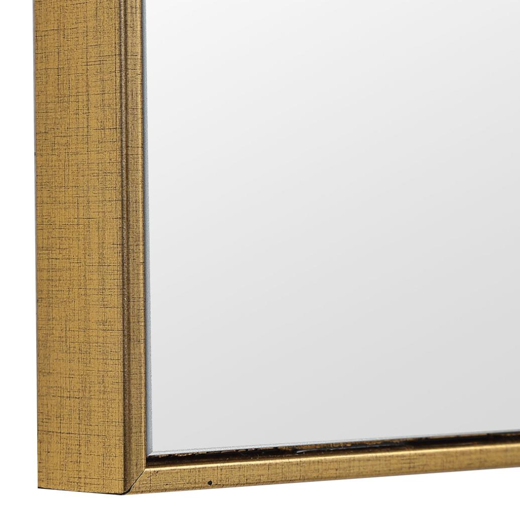 Slim Frame Rectangular Midi Mirror – Gold
