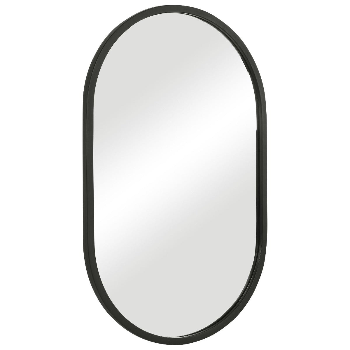 Abigail Oval Mirror – Matte Black