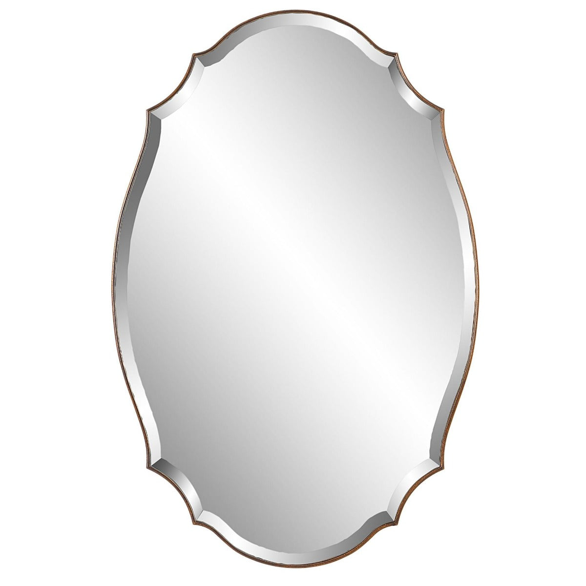 Aida Oval Mirror – Bronze and Gold