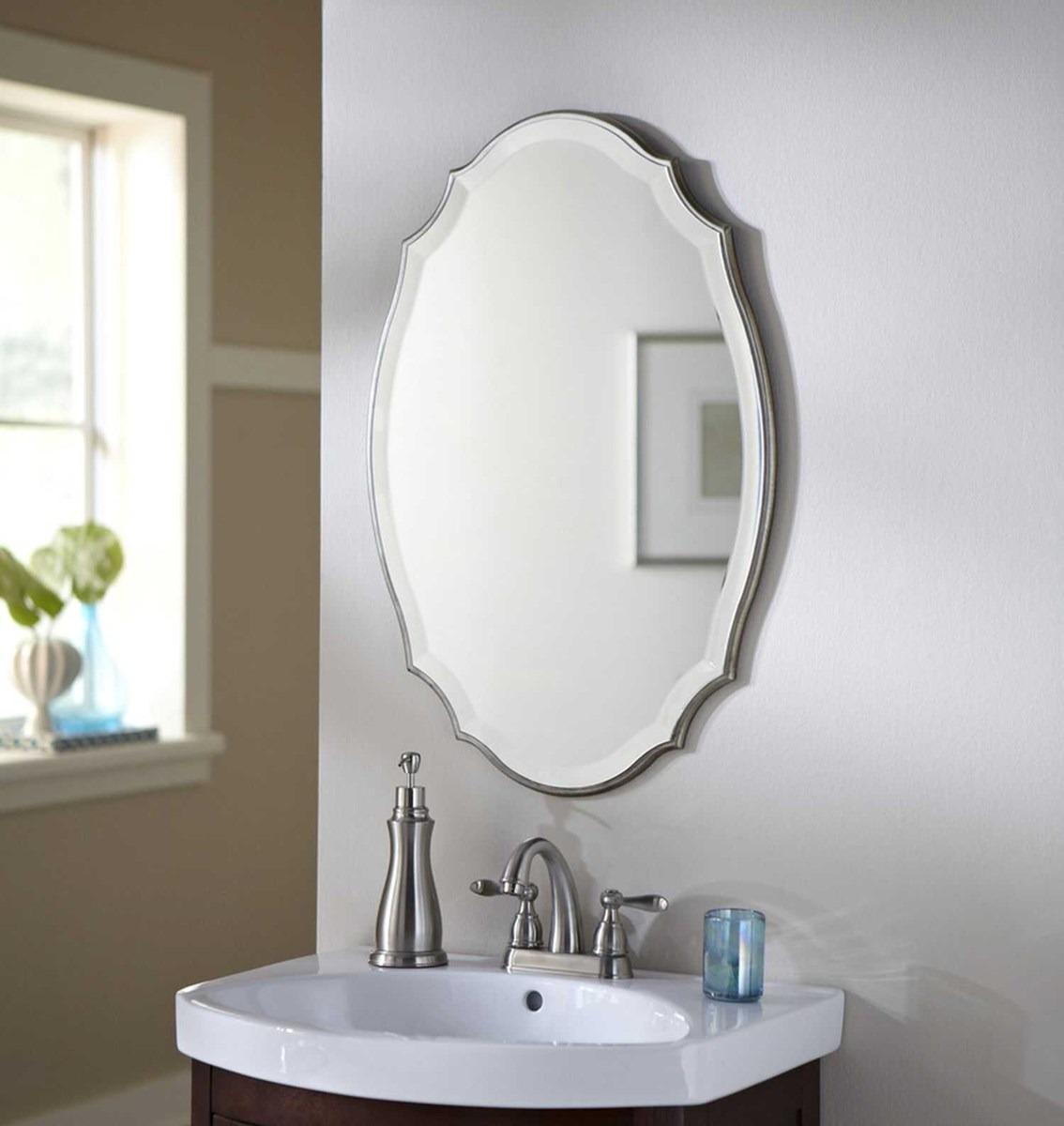 Aida Oval Mirror – Burnished Silver