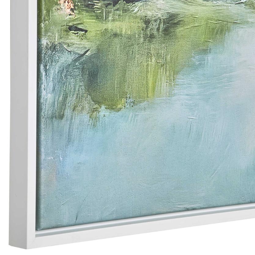 The River Glows Framed Canvas