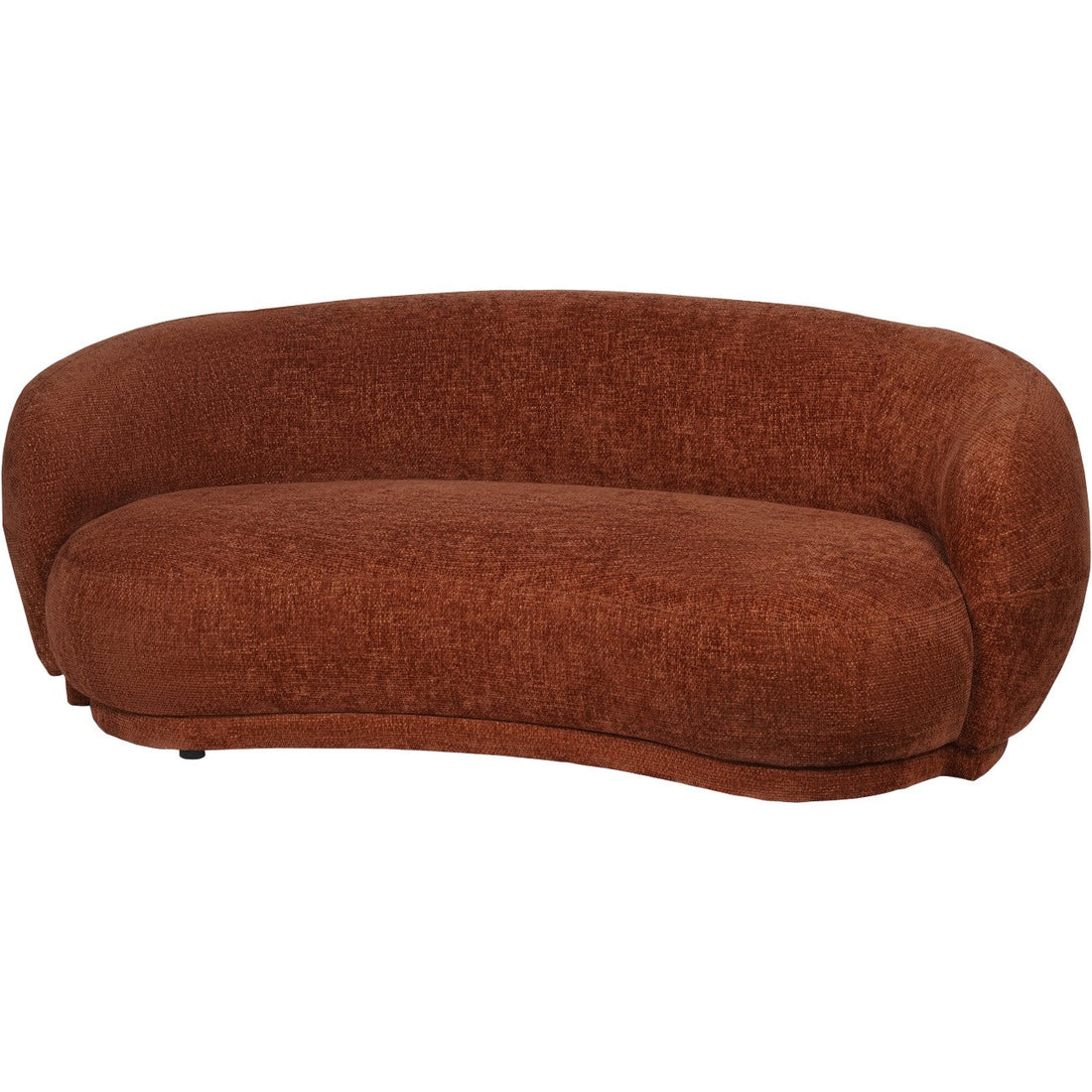Waverley curved terracotta sofa from the Earthy Colour collection