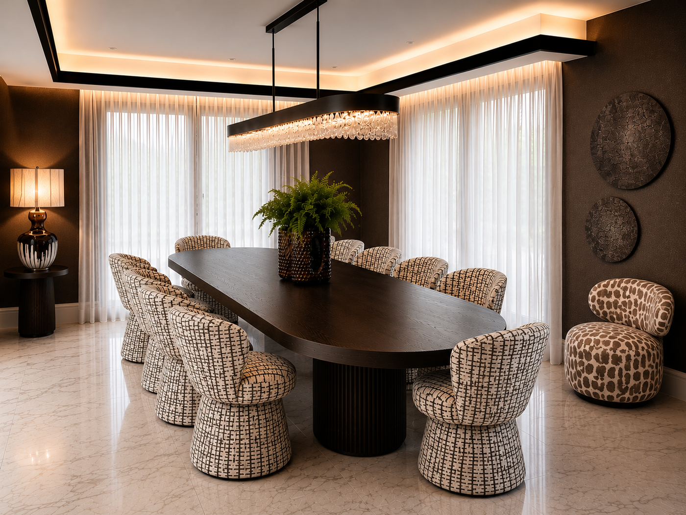 Conpanna Living — designer dining area with a four-metre dining table