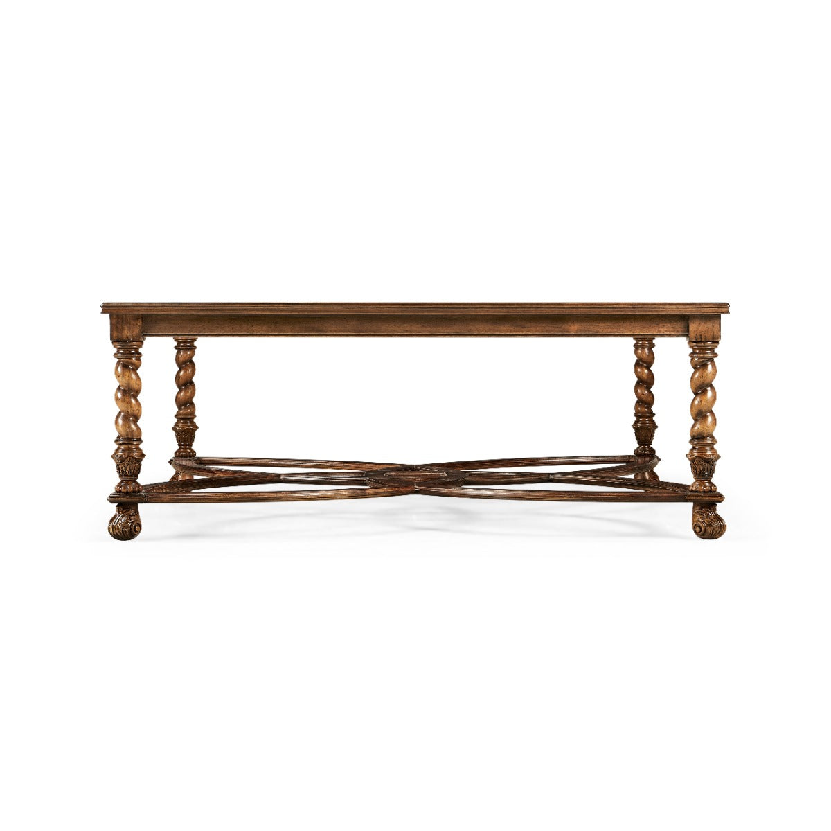 Large Square Coffee Table – Oyster, Églomisé Top