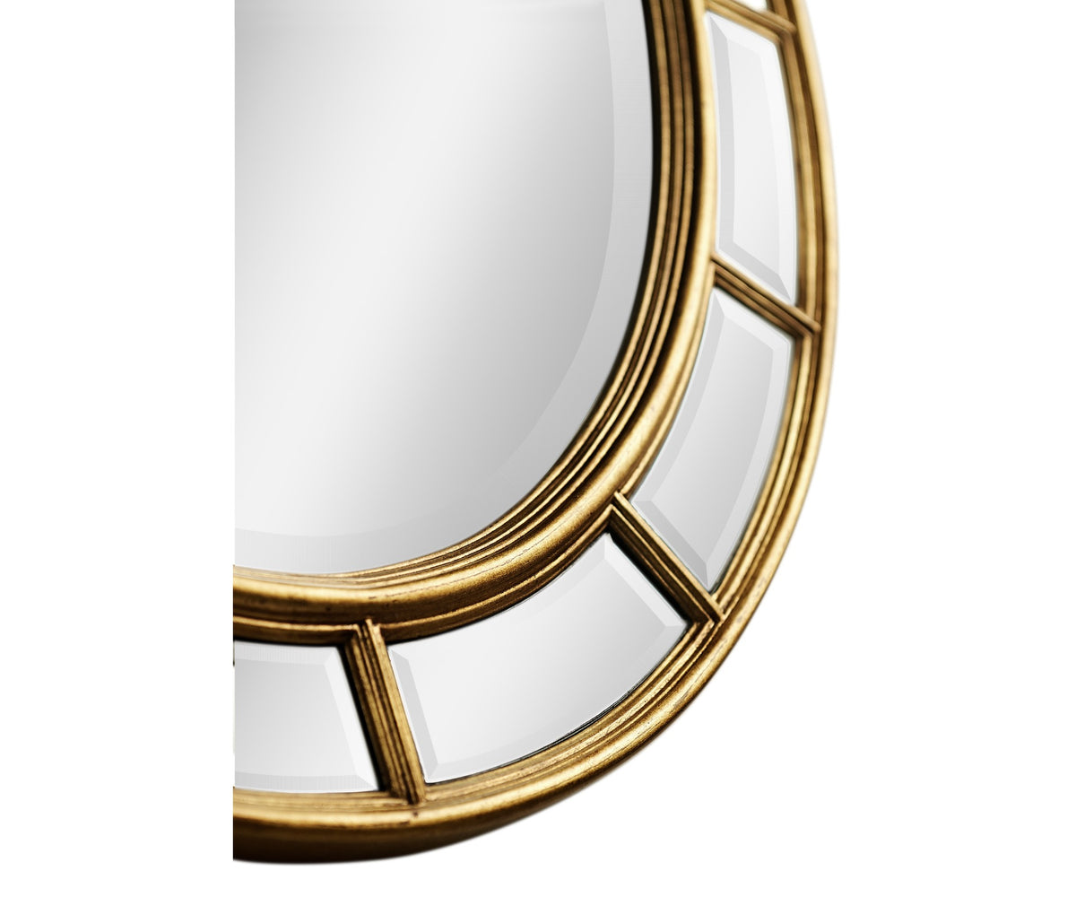 Oval Panelled Gilded Mirror