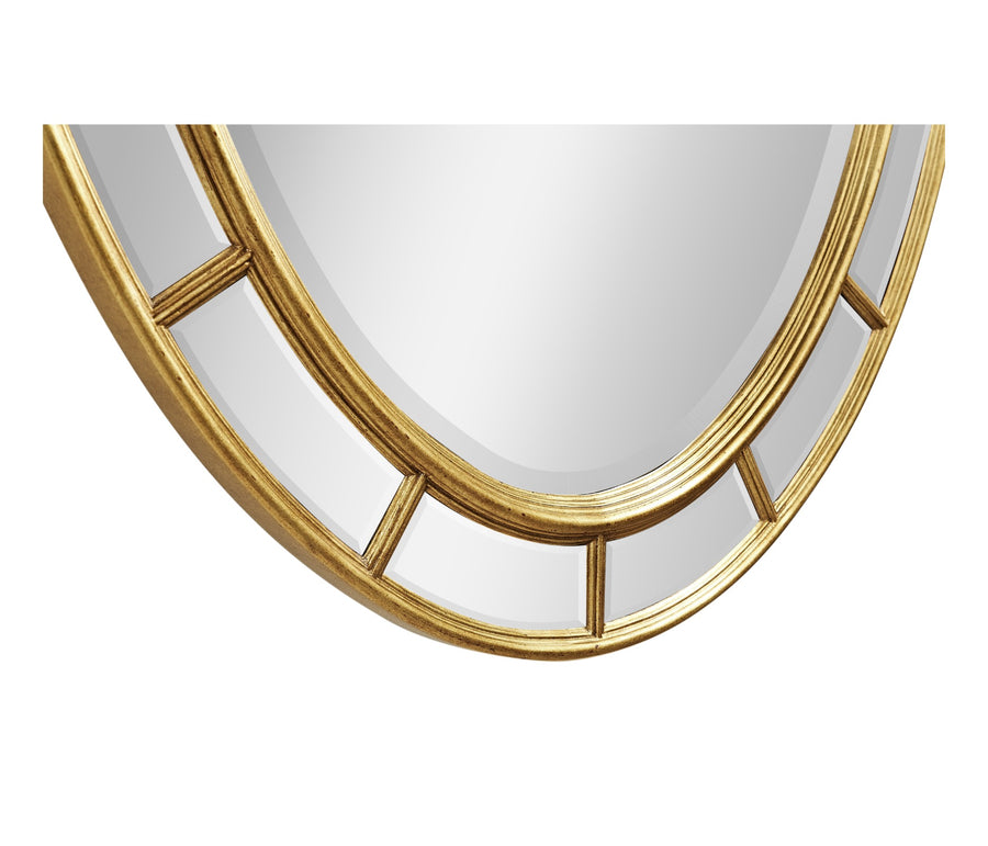 Oval Panelled Gilded Mirror