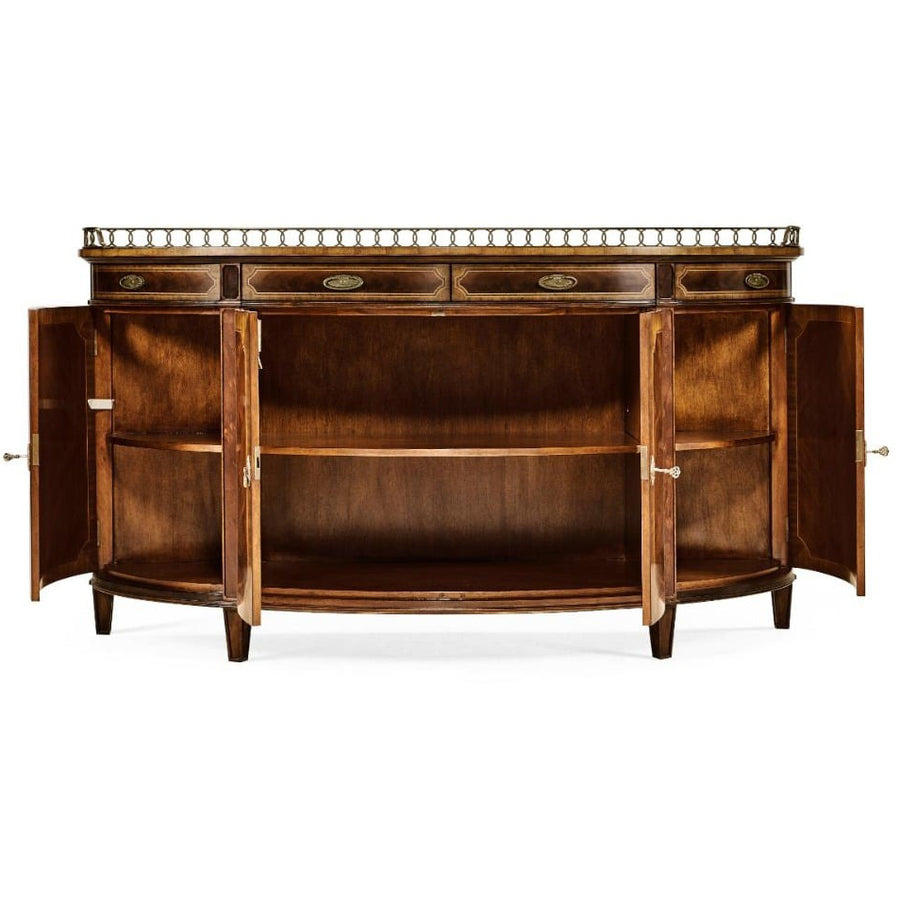 Large Mahogany Demilune Sideboard