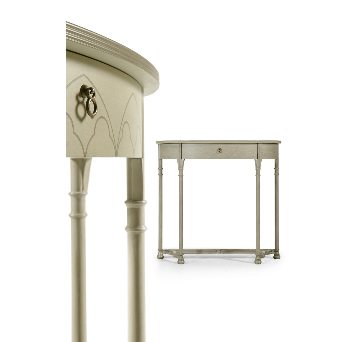Streamer Gothic Painted Console Table