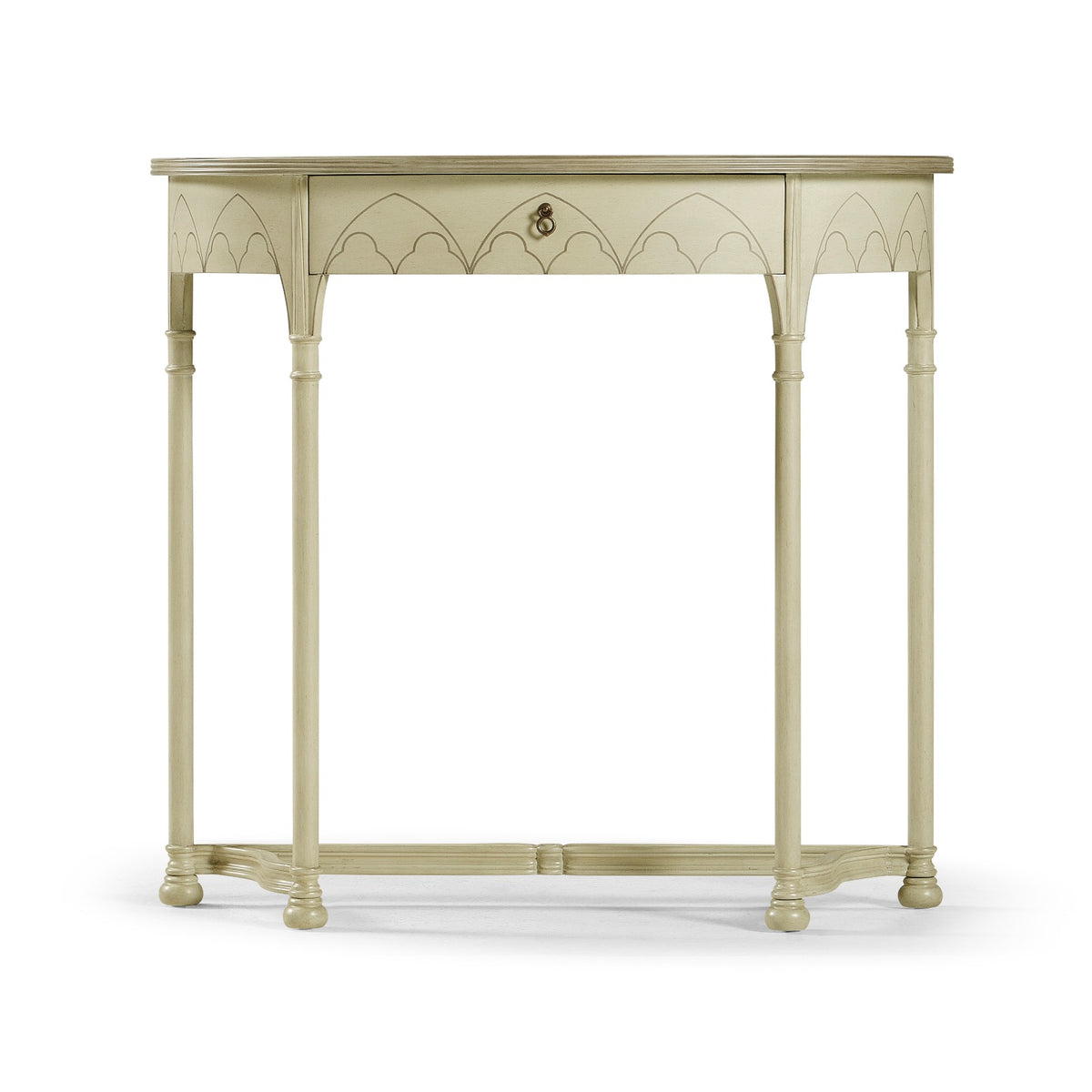 Streamer Gothic Painted Console Table